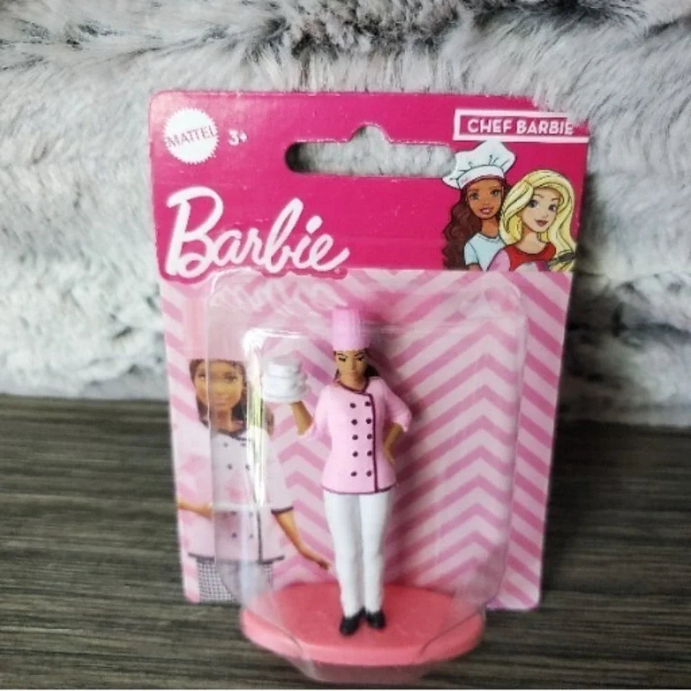 BARBIE Figure Cake Topper Toy Figurine Hispanic Chef Barbie Doll Baker